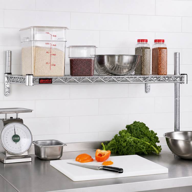 Product image #2 for Eagle Group QuadTruss 48"W x 30"D Stainless Steel Wire Shelf