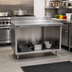 Thumbnail image #2 for Spec-Master Marine Series Stainless Steel Underbar Work Table with Cabinet Base, Open Front, 36 x 24 Inch