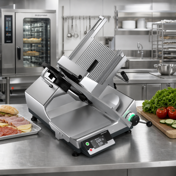 Product image #2 for Bizerba GSP H I W-90 Manual Heavy Duty Gravity Feed Slicer with Integrated Portion Scale, 13-Inch Blade