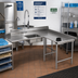 Thumbnail image #2 for Spec-Master Island Design Soiled Dishtable with 20 x 20 x 5 Pre-Rinse Sink, Right-Hand, 96-Inch Machine-to-Corner x 60-Inch Corner-to-End, 14/304 Stainless Steel