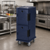 Thumbnail image #3 for Cambro Ultra Camcart® Double-Compartment Front-Loading Insulated Food Pan Cart with Security Package, Navy Blue