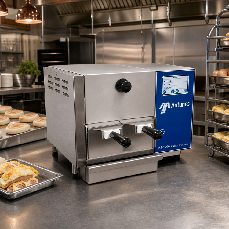 Product image #2 for Antunes RS-1000 Rapid Steamer Automatic Countertop Steamer with Dual 20-Ounce Compartments, 208V