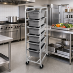 Thumbnail image #3 for Channel Manufacturing 504LA 4-Lug End-Load Aluminum Lug Rack, All-Welded, 19 x 26 x 53 Inches, 5-Inch Swivel Casters