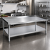 Thumbnail image #2 for John Boos Stallion 72-Inch x 30-Inch 18-Gauge Stainless Steel Equipment Stand with Adjustable Undershelf