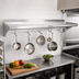 Thumbnail image #2 for John Boos Stallion 72-Inch x 16-Inch Wall-Mount Stainless Steel Pot Rack Shelf with 6 Hooks
