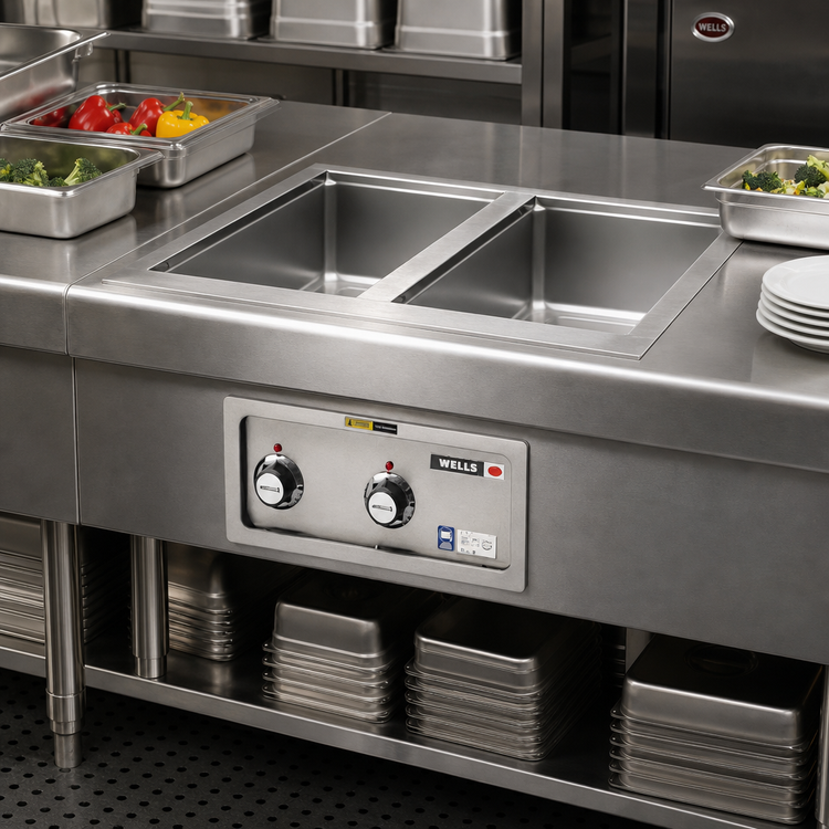 Product image #2 for Wells MOD-127TD/AF Built-In Electric Top-Mount Hot Food Well with Autofill and Drain, 12 x 27-Inch Opening