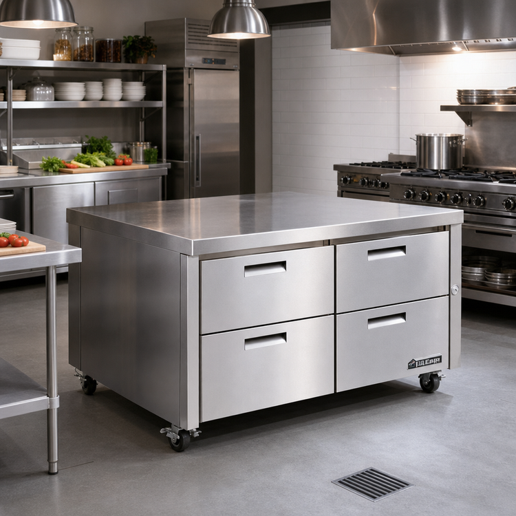 Product image #2 for Garland Polar Cuisine 72-Inch Remote Freezer Base, 2-Section, 4-Drawer, Stainless Steel