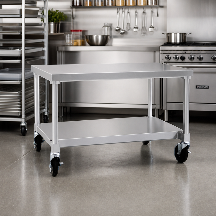 Product image #2 for New Age 72-Inch x 24-Inch x 24-Inch Open Base Aluminum Equipment Stand with 12-Gauge Removable Top