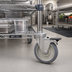 Thumbnail image #2 for MetroMax Stainless Steel Swivel Stem Caster with Foot-Operated Brake, 5-Inch, 250 lb Capacity