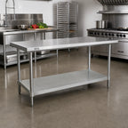 Thumbnail image #2 for John Boos GSK6-2448 48" x 24" 16-Gauge Galvanized Steel Work Table Undershelf