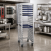 Thumbnail image #2 for New Age Full-Height Mobile Aluminum Bun Pan Rack, End Loading, 20-Pan Capacity