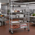 Thumbnail image #2 for Metro Super Erecta Super Adjustable 5-Shelf Chrome Wire Stem Caster Cart, 60-Inch W x 18-Inch D x 67-7/8-Inch H