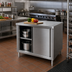 Thumbnail image #2 for 36-Inch x 30-Inch Stainless Steel Enclosed Work Table with Sliding Doors and Shelf
