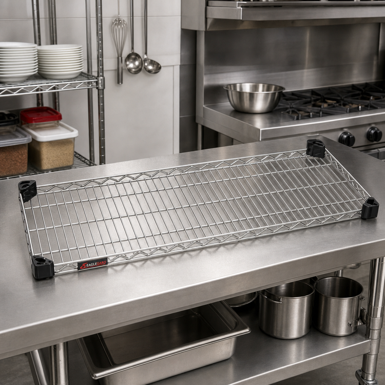 Product image #2 for EagleGard Quad-Adjust Reverse Mat Wire Shelf, 48 x 21 Inches