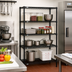 Thumbnail image #2 for Quantum 72 x 36 x 74 Inch Black Epoxy Wire Shelving Starter Kit, 4 Shelves, 600-800 lb. Capacity