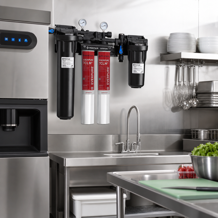 Product image #2 for Everpure High Flow CSR Twin-7CLM+ Fountain Water Filtration System, 2-3.34 GPM, 15,000-25,200 Gallon Capacity