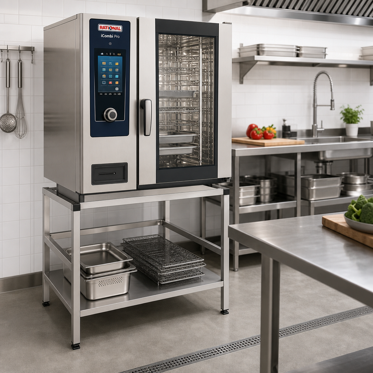 Product image #2 for RATIONAL Stand I Stationary Stainless Steel Oven Stand for iCombi Pro and Classic 6- and 10-Full Size