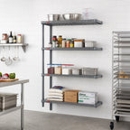 Thumbnail image #2 for Eagle Group Valu-Master A4-74-1842V 4-Tier Add-On Wire Shelving Unit, 42W x 18D x 74H, Pewter Gray Epoxy