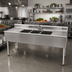 Thumbnail image #2 for Eagle 2200 Series 72-Inch Three-Compartment Underbar Sink Unit with Dual Drainboards