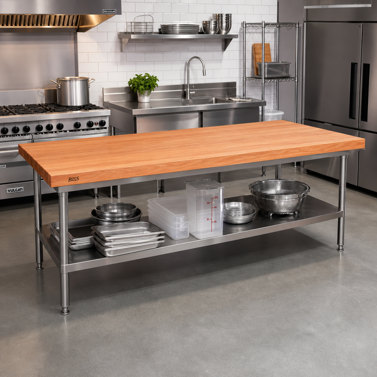 Product image #2 for Boos Block American Cherry Edge Grain Kitchen Countertop, 96 x 27 x 2-1/4 Inch, Penetrating Oil Finish