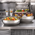 Thumbnail image #2 for American Metalcraft 19-Inch Hammered Double Wall Insulated Stainless Steel Serving Bowl, 657 oz.