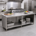 Thumbnail image #2 for Advance Tabco Special Value Series 120-Inch x 24-Inch Stainless Steel Flat Top Open Base Work Table