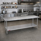 Thumbnail image #2 for Duke Manufacturing 316S-3684 Stainless Steel Work Table with Undershelf, 84 x 36 x 36 in, No Backsplash