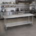 Thumbnail image #2 for Duke Stainless Steel Work Table with Undershelf, 84 x 36 x 36 Inches, No Backsplash