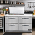 Thumbnail image #2 for Mighty Top SW48N12M-FB-D 48 Inch Two-Section Front Breather Refrigerated Sandwich Prep Table with Drawers