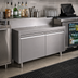 Thumbnail image #2 for Glastender DBCA-48 48-Inch Stainless Steel Underbar Drainboard Cabinet Base with Hinged Doors