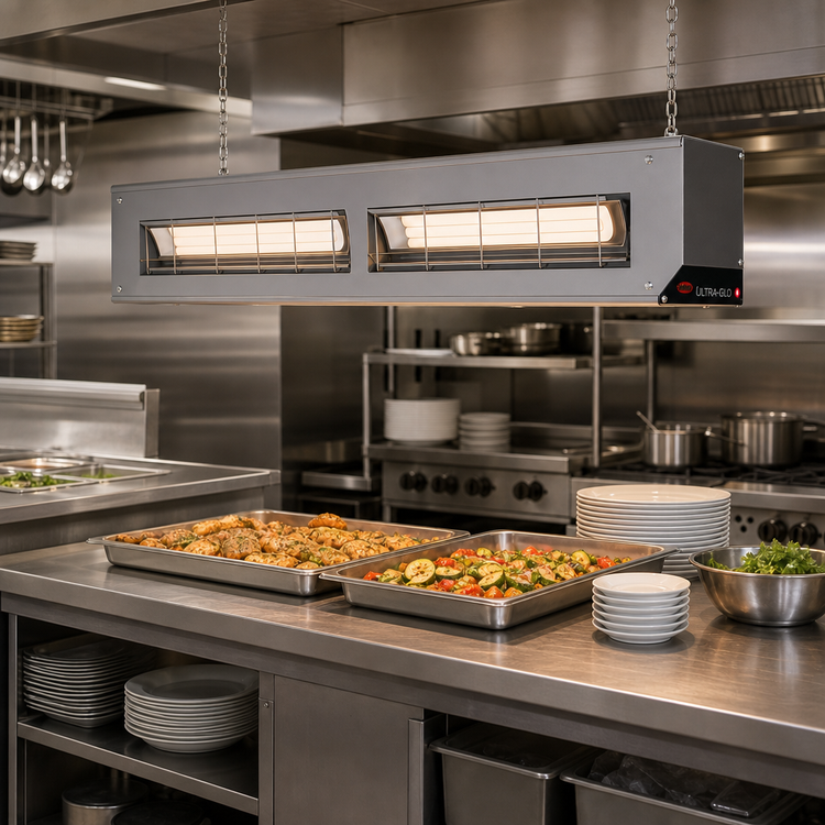 Product image #2 for Hatco Ultra-Glo 60 Inch Unlighted Double Ceramic Infrared Strip Heat Lamp Food Warmer