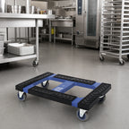 Thumbnail image #2 for Quantum DLY-3018 30 x 18 in Blue Polymer Dolly with Padded Rubber Trim, 1,000 lb Capacity