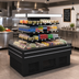 Thumbnail image #2 for Turbo Air 35.01 Cu. Ft. Island Self-Serve Refrigerated Merchandiser, 72-3/8-Inch Wide, 3-Tier, Self-Contained, Black