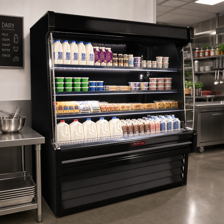 Product image #2 for Howard-McCray 35E Series 63-Inch Dairy Open Merchandiser Open-Air Cooler with LED Lighting
