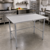 Thumbnail image #2 for John Boos Stallion 84-Inch x 30-Inch Stainless Steel Work Table with 1-1/2-Inch Rear Up-Turn and Galvanized Base