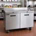 Thumbnail image #2 for Randell 48-Inch 2-Section Worktop Freezer with Solid Doors and Rear-Mounted Self-Contained Refrigeration