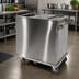 Thumbnail image #2 for Dinex Mobile Stainless Steel Ice Caddy with Sliding Cover, 200-Lb Capacity