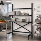 Thumbnail image #2 for Metro SmartLever SM762454-KIT Stationary Cantilever Shelving Starter Kit, 54"W x 24"D Shelf Capacity, Epoxy-Coated Steel
