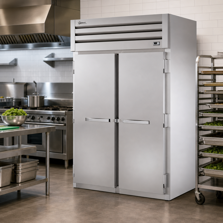 Product image #2 for SPEC SERIES Two-Section Roll-In Heated Cabinet with Locking Stainless Steel Doors