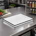 Thumbnail image #2 for American Metalcraft Endurance Rectangular Melamine Platter, 12-7/8 x 10-1/4 Inch, White with Black Rim