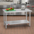 Thumbnail image #2 for Duke 30 x 24-Inch 14-Gauge 300-Series Stainless Steel Work Table with Galvanized Undershelf, 36-Inch High