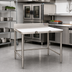 Thumbnail image #2 for Eagle Group Poly Top Trimming Table with 4-Inch Removable Stainless Steel Backsplash, 60 x 36 Inches