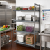 Thumbnail image #2 for Cambro Camshelving Basics Plus 4-Tier Stationary Add-On Polymer Shelving Unit, 21 x 36 x 72 Inches, Brushed Graphite