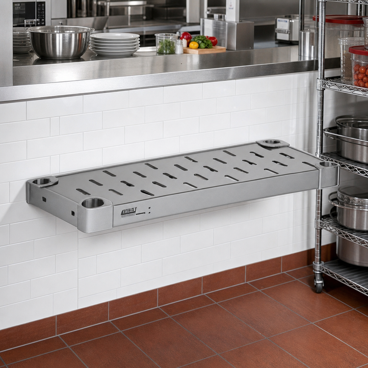 Product image #3 for Eagle Quik-Set 60 Inch x 24 Inch Louvered Solid Shelf, Gray Epoxy Finish