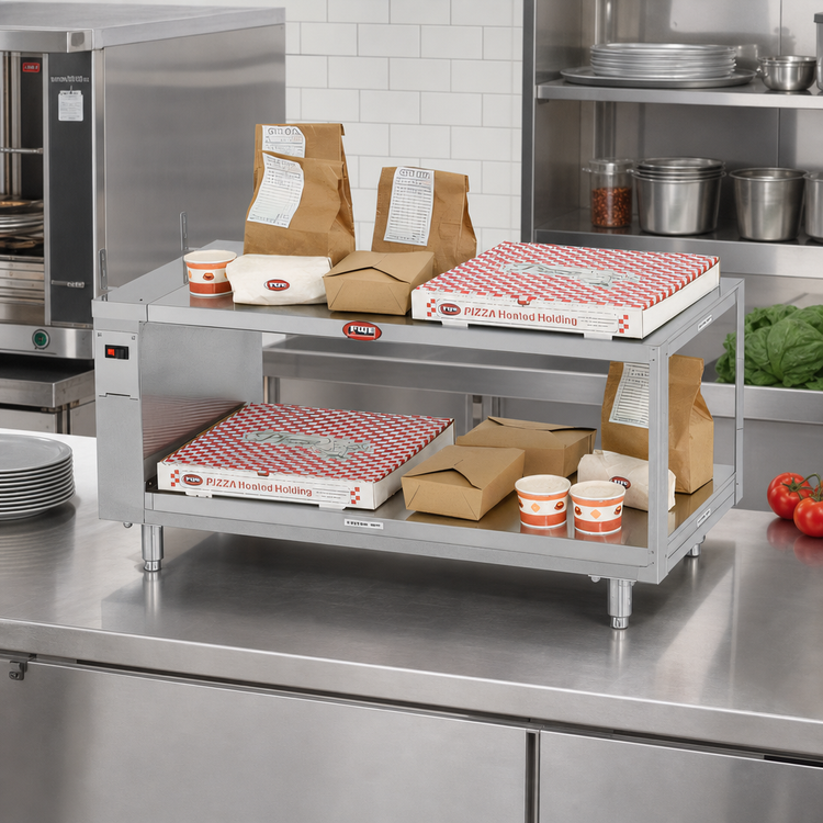 Product image #2 for FWE 43-Inch Countertop 2-Tier Heated Holding Shelf, Stainless Steel