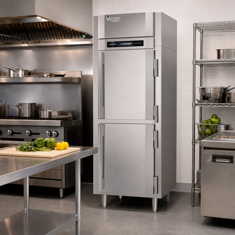 Product image #2 for UltraSpec Extra Wide Solid Half-Door Reach-In Freezer, 1-Section, 24.08 Cu. Ft., Self-Contained