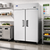 Thumbnail image #3 for Atosa Two-Section Top Mount Self-Contained Reach-In Freezer with Locking Solid Doors, 43.2 Cu. Ft., Stainless Steel
