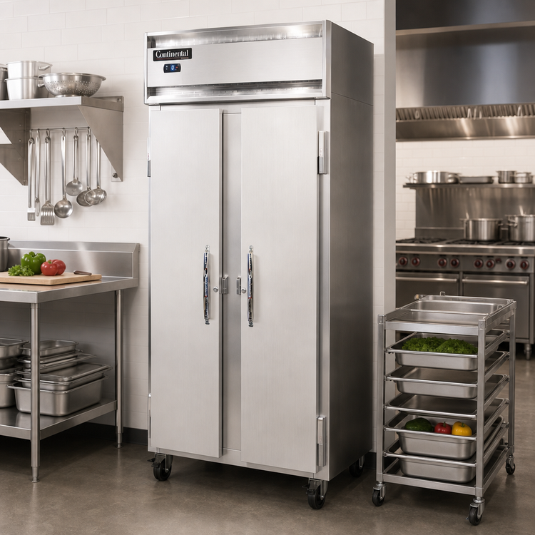 Product image #2 for Continental Refrigerator 2FSESNSA Slim Line 2-Section Shallow Depth Reach-In Freezer