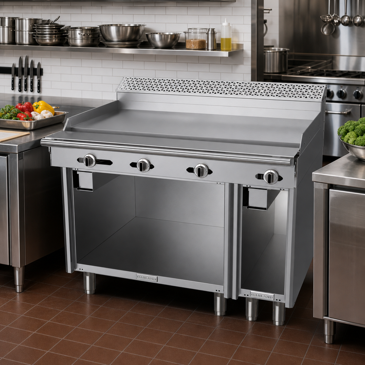 Product image #2 for Garland Cuisine Series 48" Heavy-Duty Gas Griddle Top Range with Storage Base