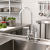 Thumbnail image #2 for T&S Brass B-0325 4-Inch Adjustable Centers Deck Mount Mixing Faucet with 5 3/4-Inch Swivel Gooseneck Spout